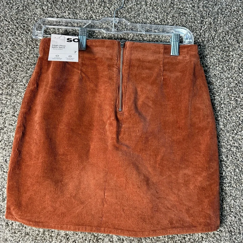 NWT juniors SO asymmetrical faux wrap skirt SZ 7 - Picture 4 of 7